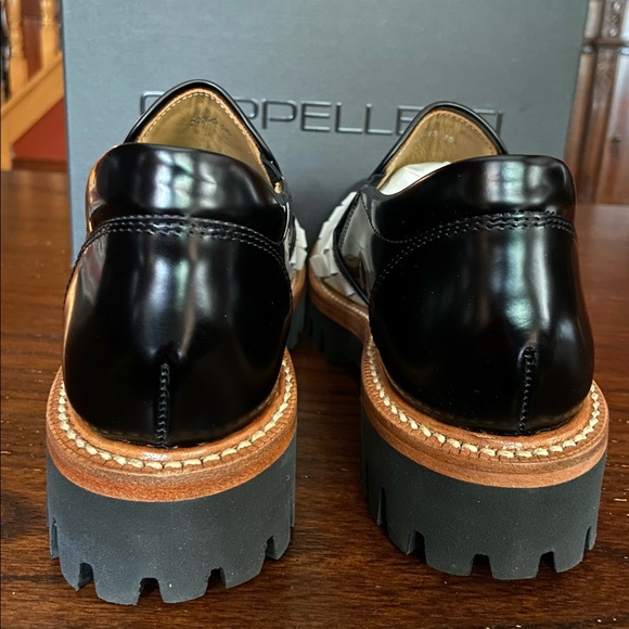 Cappelletti Black and White Oxford Made in Italy Sz 35 Goodyear Welted Sole - Picture 4 of 6